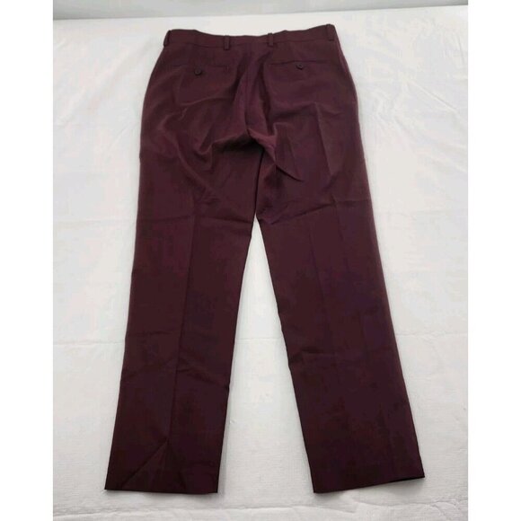 Bar III Mens Dress Pants Slim Fit Slacks -Burgundy- 32W-30L - Picture 3 of 5